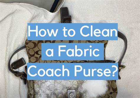 how to clean coach fabric.